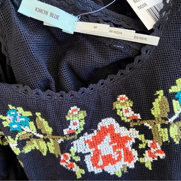 KIMCHI BLUE UO Cross Stitch Embroidery Needlepoint Babydoll Cami Top - Picture 8 of 9